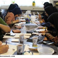 گزارش تصویری/کارگاه آموزشی طراحی بر روی کاشی بدون نیاز به کوره